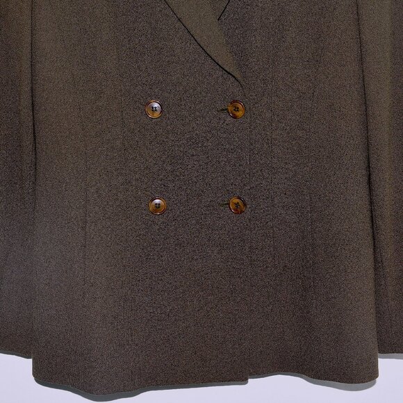 Anne Klein Vintage 90s / Y2K 100% Wool Double-Breasted Pantsuit - Picture 4 of 16